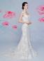 Preview: Trompetenkleid aus glitzerndem Tüll mit Illusion-Sabrina-Ausschnitt Ivory I Ivory/Nudé